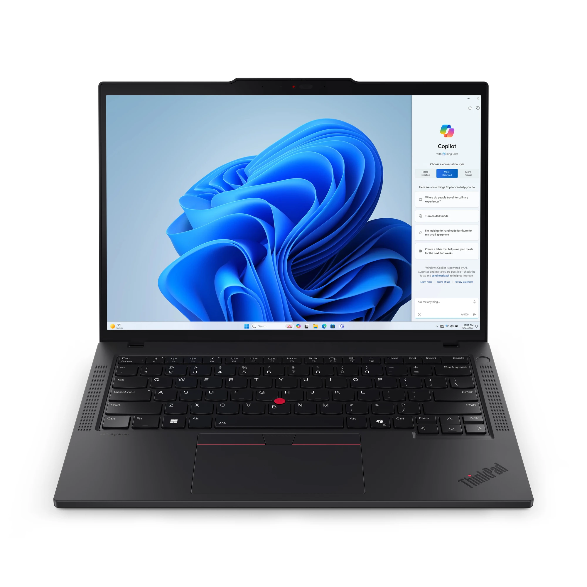 Lenovo Laptop ThinkPad T14 G5 14", U7-155U, 32GB, 1TB, Win11Pro, 21ML003MYA