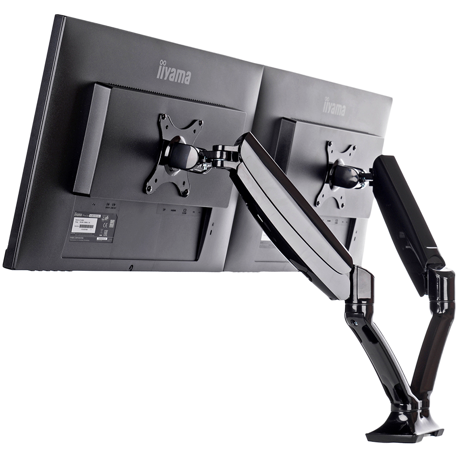Iiyama DS3002C-B1 - Mounting kitfor 2 monitors (adjustable arm) black screen size: 10"-27" desk-mountable