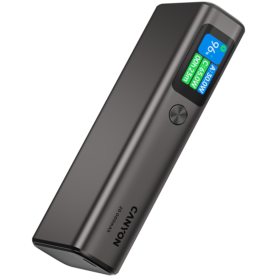 CANYON power bank OnPower 230 TFT 20000 mAh PD130W Dark Grey