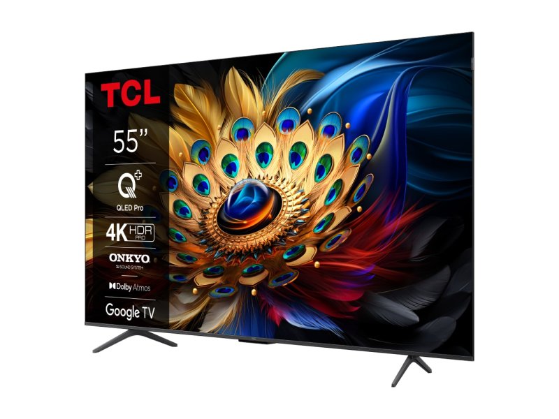 TCL Televizor QLED 55" 4K HDR PRO Google TV, 55C655