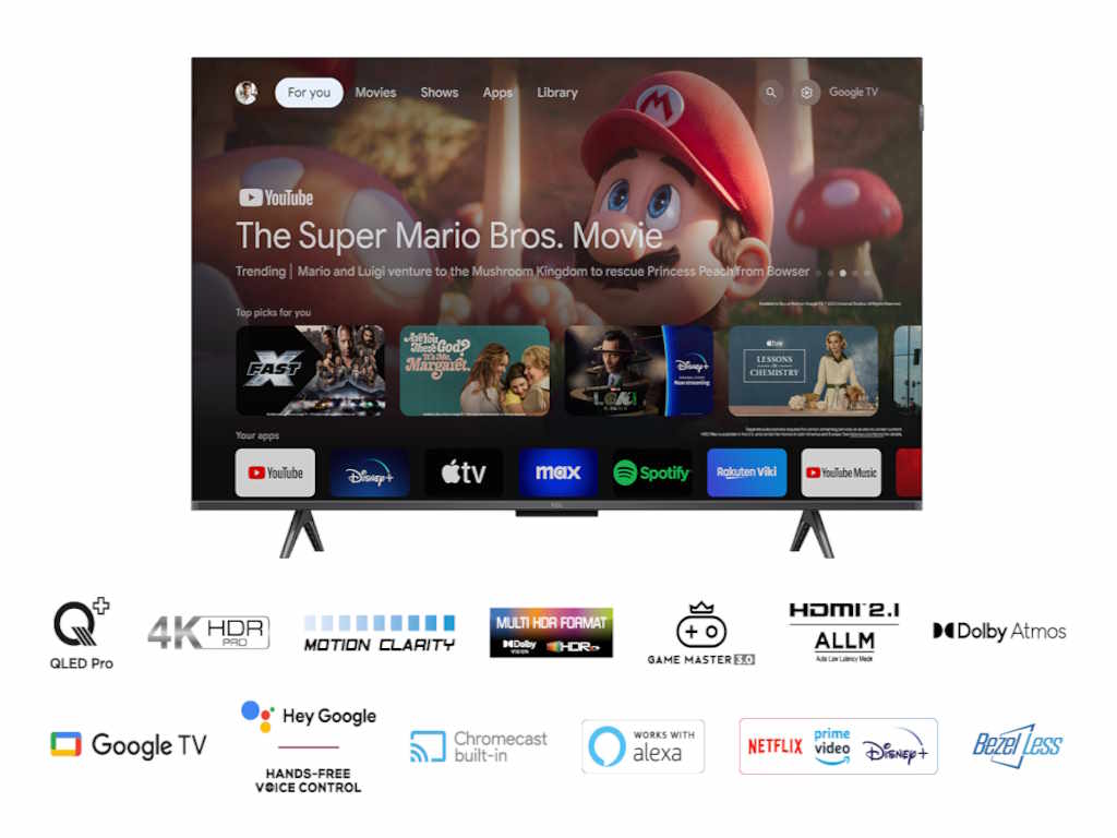 TCL televizor  QLED 43" 4K HDR PRO Google TV, 43C655