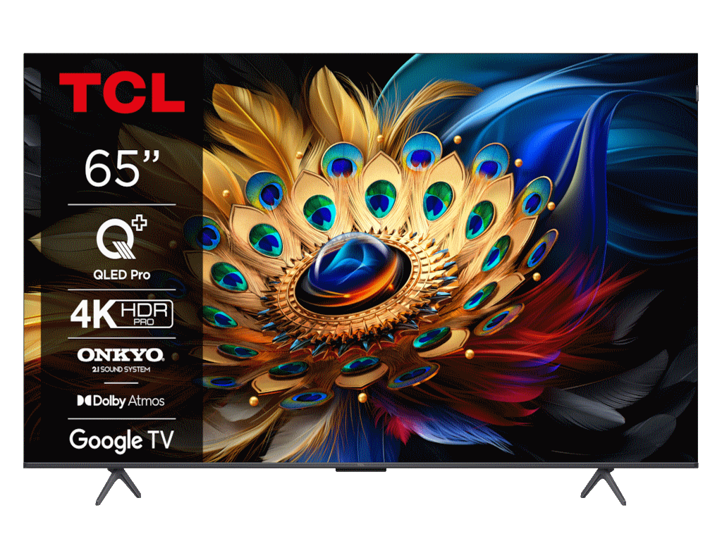 TCL Televizor QLED 65" 4K HDR PRO Google TV, 65C655