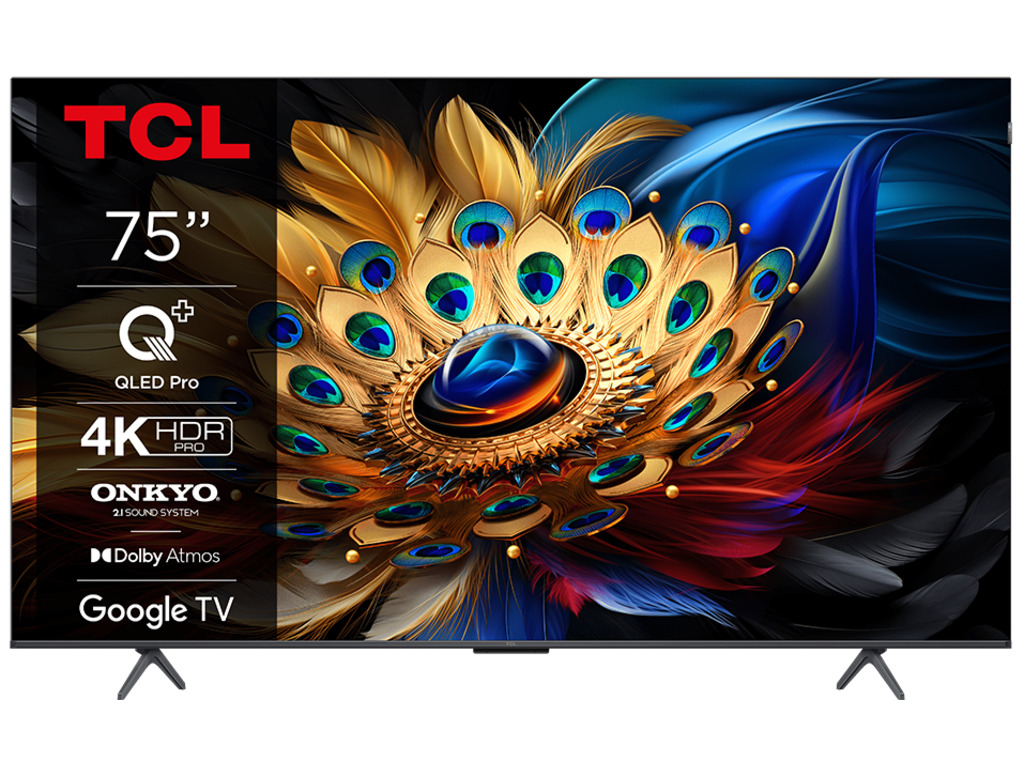 TCL Televizor QLED 75" 4K HDR PRO Google TV, 75C655
