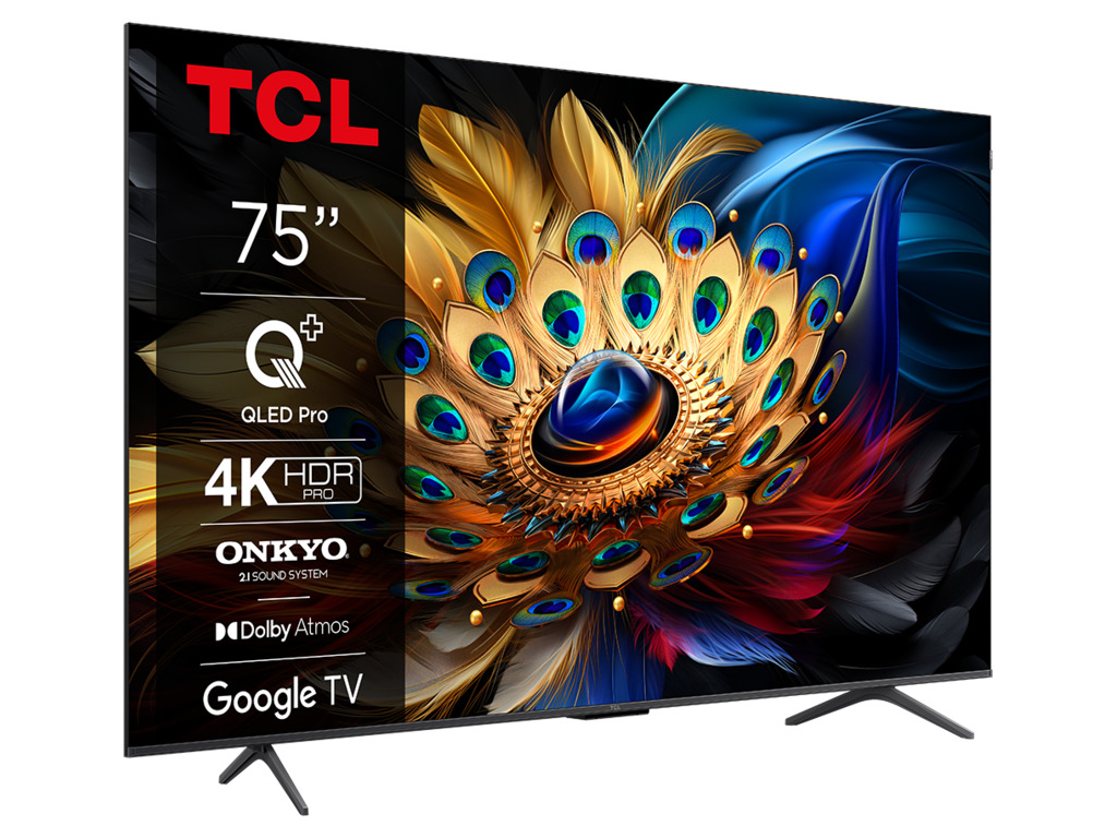 TCL Televizor QLED 75" 4K HDR PRO Google TV, 75C655