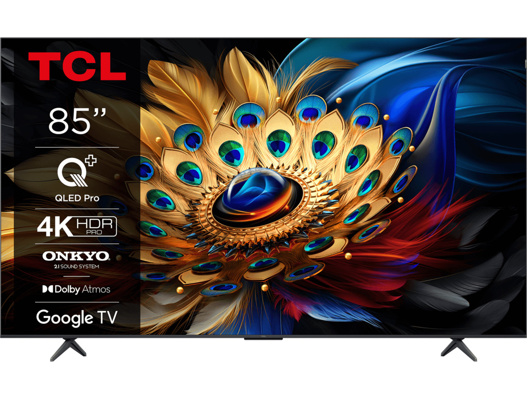 TCL Televizor QLED 85" 4K HDR PRO Google TV, 85C655
