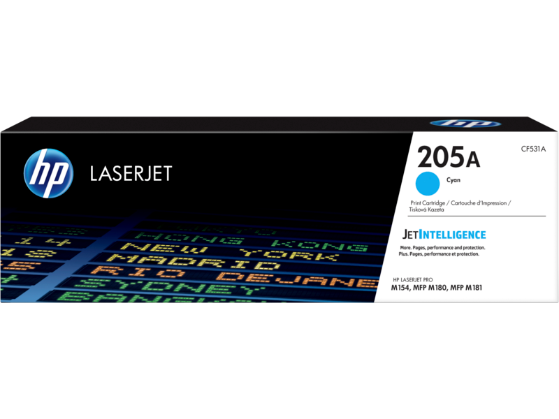 HP 205A Cyan Original LaserJet Toner Cartridge, CF531A