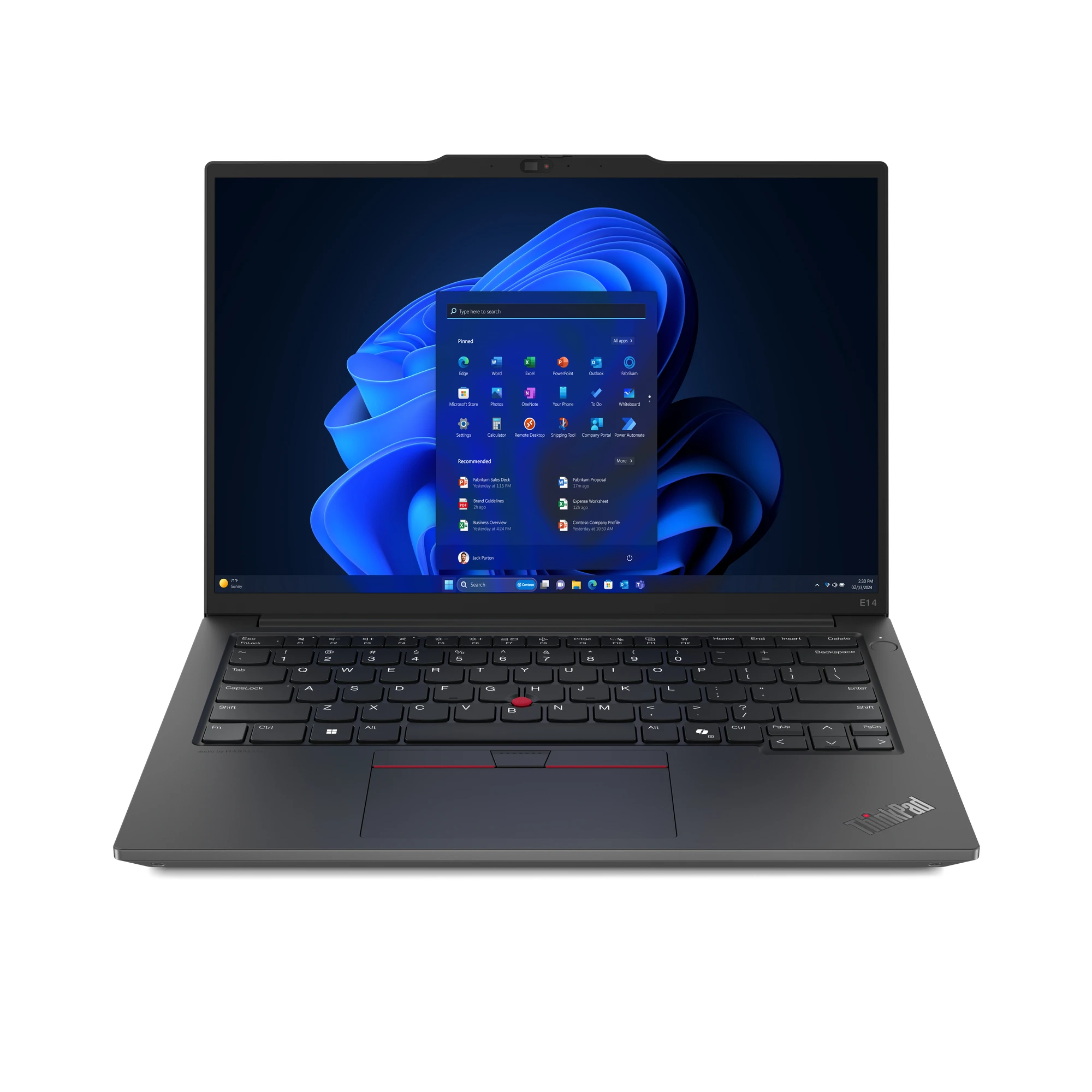 Lenovo Laptop ThinkPad E14 G6 14", U7-155H, 32GB, 1TB, Win11Pro, 21M70013YA