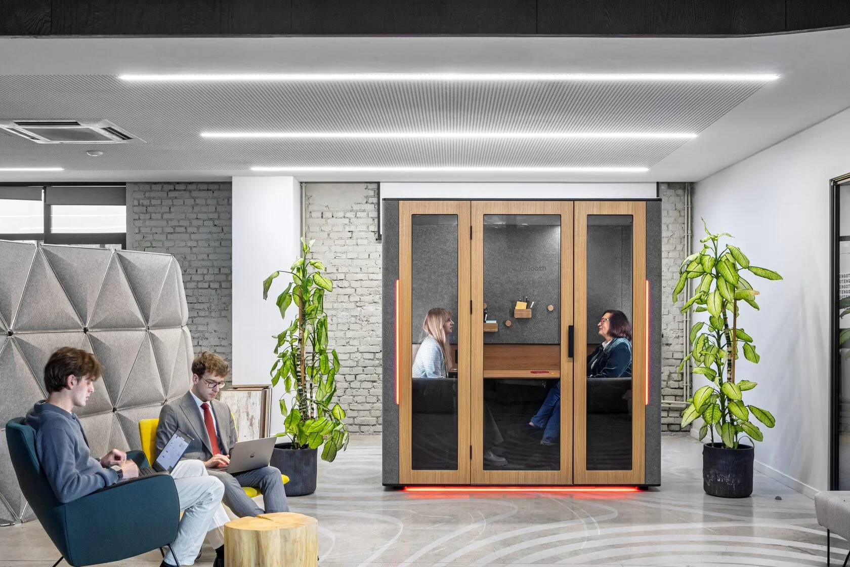 WorkBooth Two, zvučno izolovana, mobilna, Eco-Friendly, Smart radna kabina za dve osobe