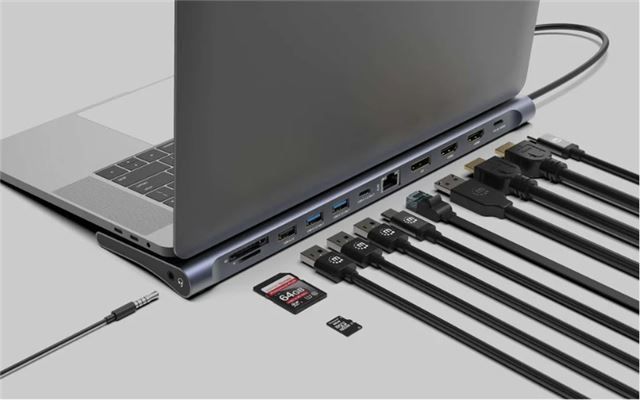 MH 12 in 1 Triple HDMI Docking Station