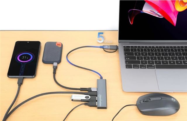 MH 4-Port USB 3.0 Typ-C / Typ-A