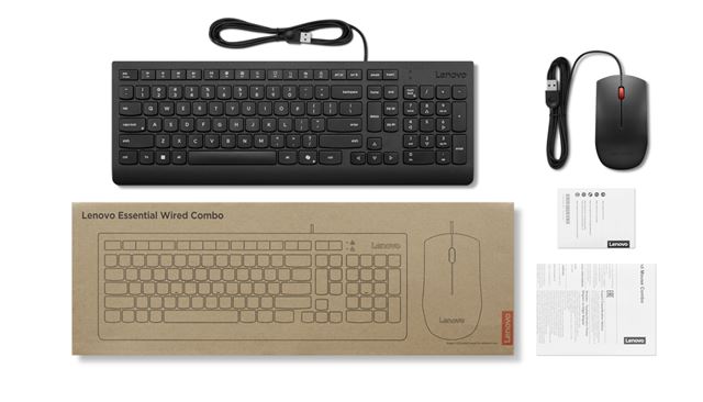 Lenovo Tastatura+Miš Essential Žičani Combo Set,4X31R64439