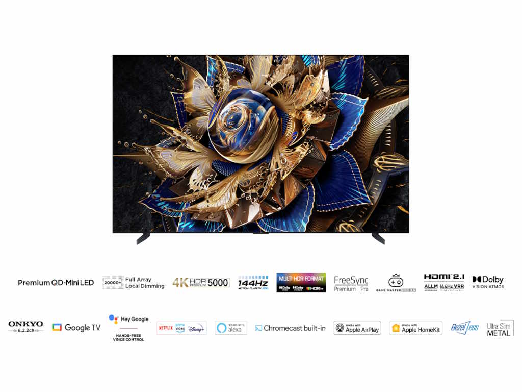 TCL Televizor 115X955 Max Premium QD-Mini LED 115" 4K Google TV, 115X955MAX