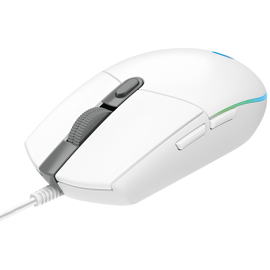 LOGITECH G102 LIGHTSYNC Corded Gaming Mouse - WHITE - USB