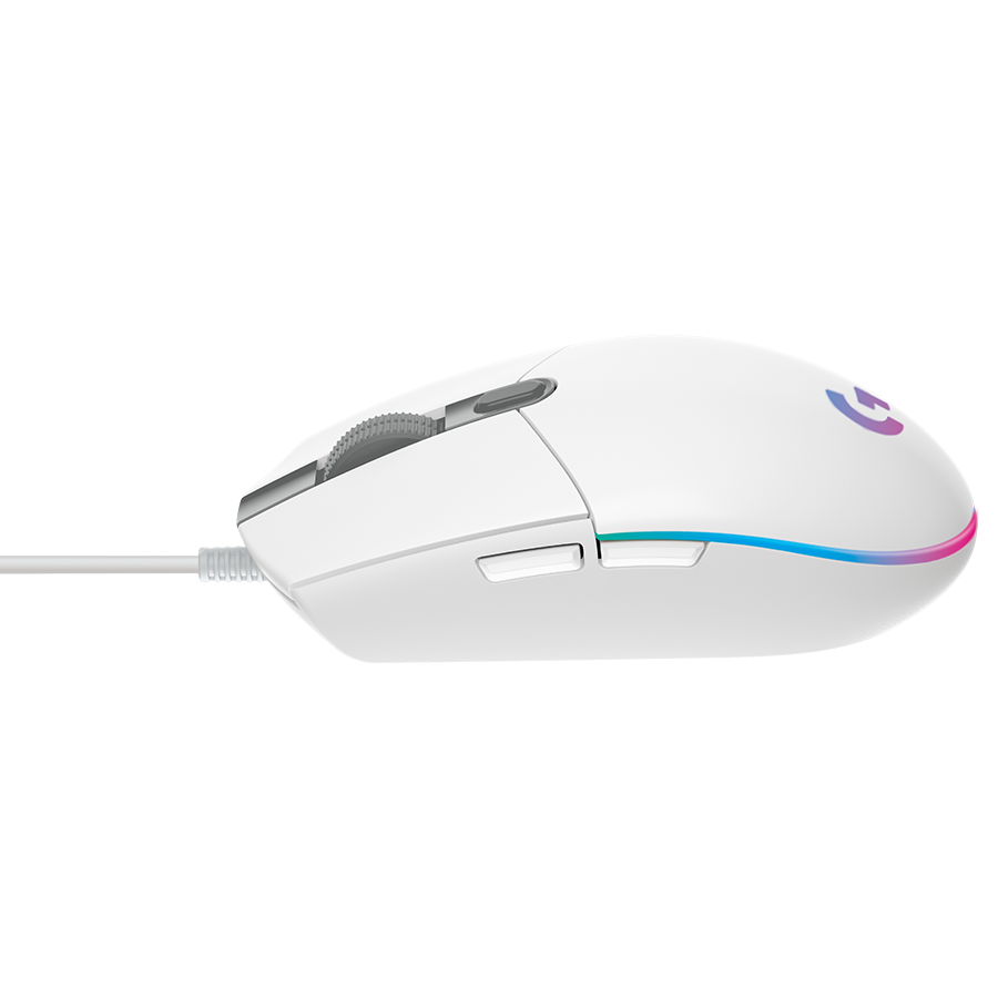 LOGITECH G102 LIGHTSYNC Corded Gaming Mouse - WHITE - USB