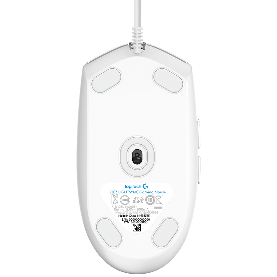 LOGITECH G102 LIGHTSYNC Corded Gaming Mouse - WHITE - USB