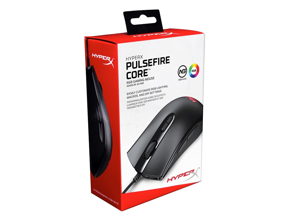 HP HyperX Pulsefire, Gaming, Core Mouse, 4P4F8AA, black