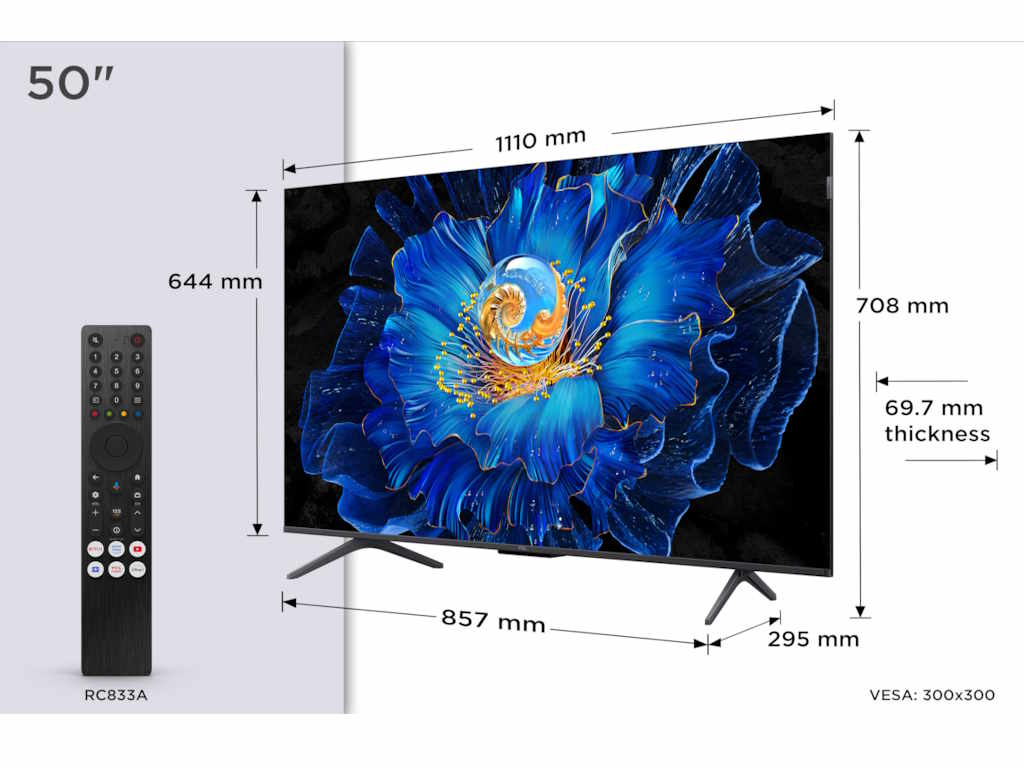 TCL Televizor 50C6KS QD-MiniLED 50" 4K UHD Google TV
