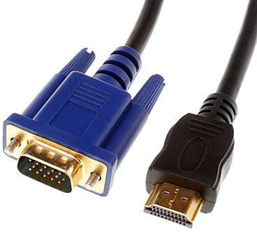 E-Green Kabl - Konvertor HDMI (M) - VGA D-sub M/M 1.8m crni