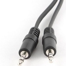 E-Green Kabl Audio 3.5mm stereo - 3.5mm stereo M/M 5m crni