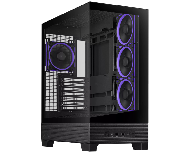 A31 PLUS TG ARGB BLACK ATX kućište crno