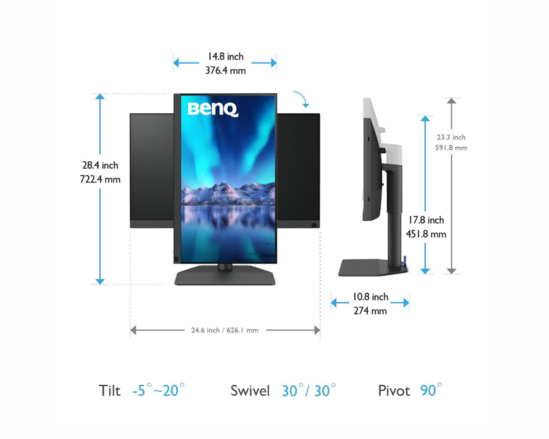 BENQ Monitor SW272U 27", IPS