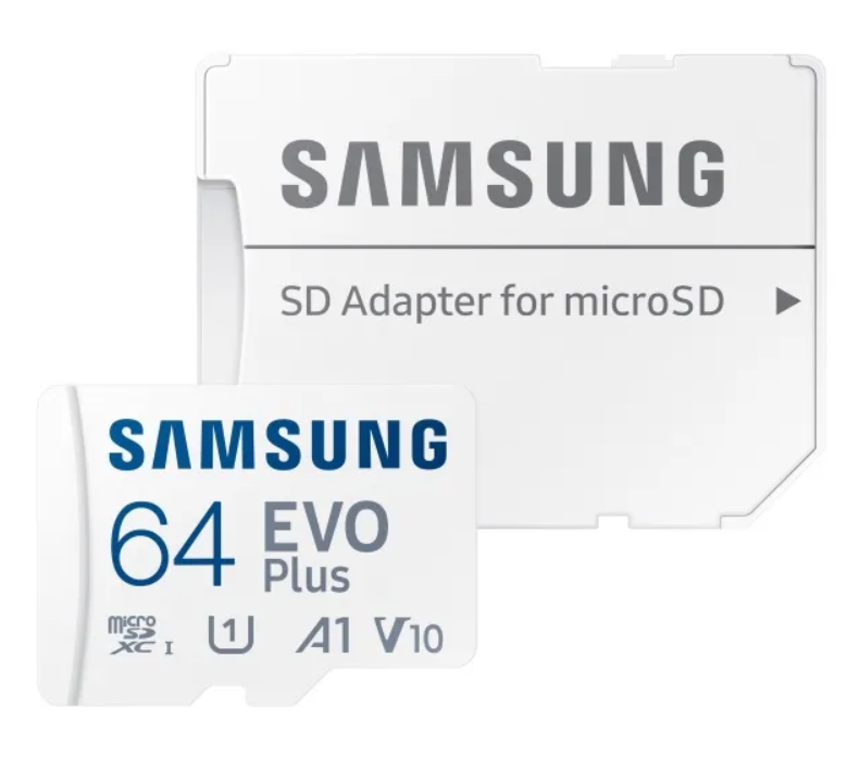 MicroSD 64GB, EVO Plus, SDXC, UHS-I U3 V10 A1, Read 160MB/s