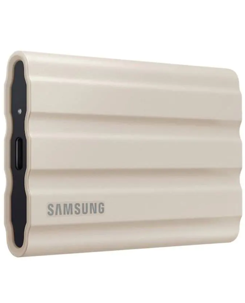Portable SSD 2TB, T7 SHIELD, USB 3.2 Gen.2 (10Gbps), Rugged, Beige