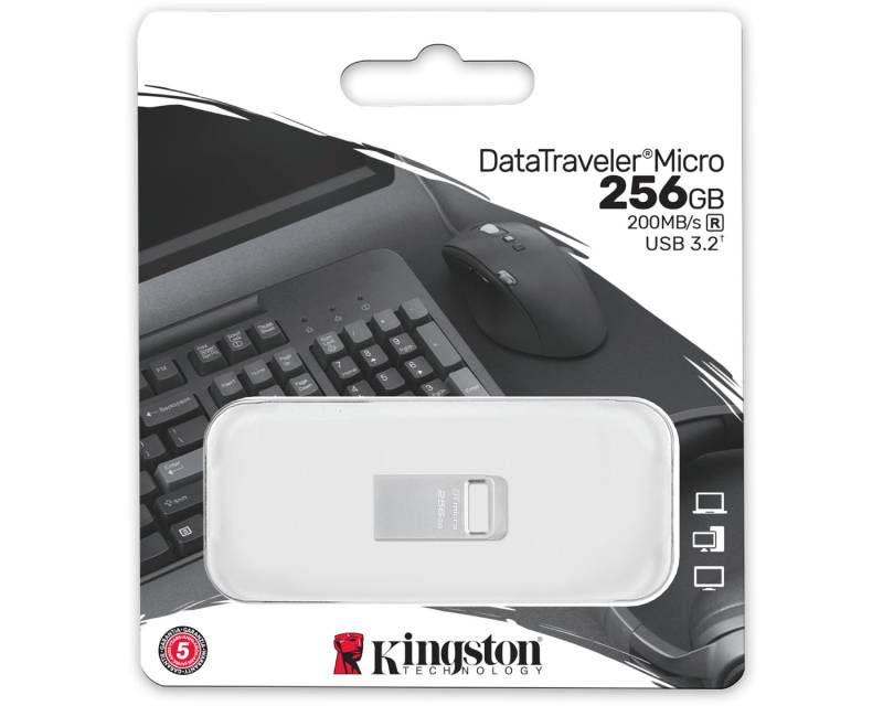 256GB DataTraveler Micro USB 3.2 flash DTMC3G2/256GB srebrni