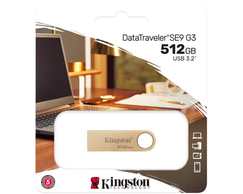 Kingston 512GB DataTraveler SE9 G3 USB 3.0 flash DTSE9G3/512GB champagne