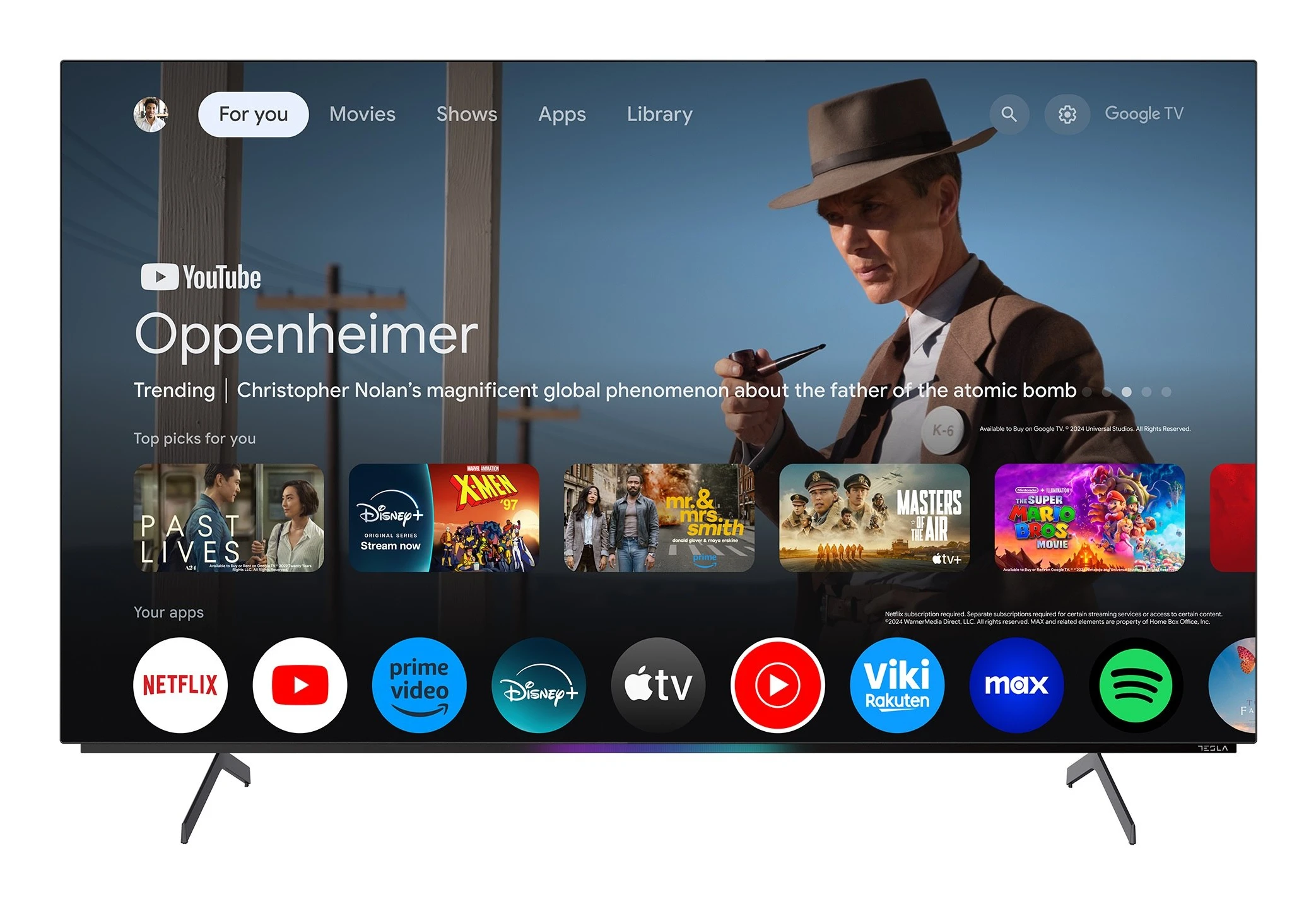 TESLA Televizor O65S949GUS, OLED, 65", 4K UHD, Smart Google TV