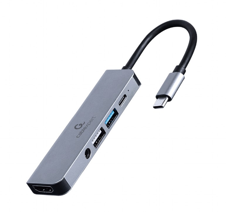 USB Type-C 5-in-1 multi-port adapter (Hub + HDMI + PD + stereo audio)