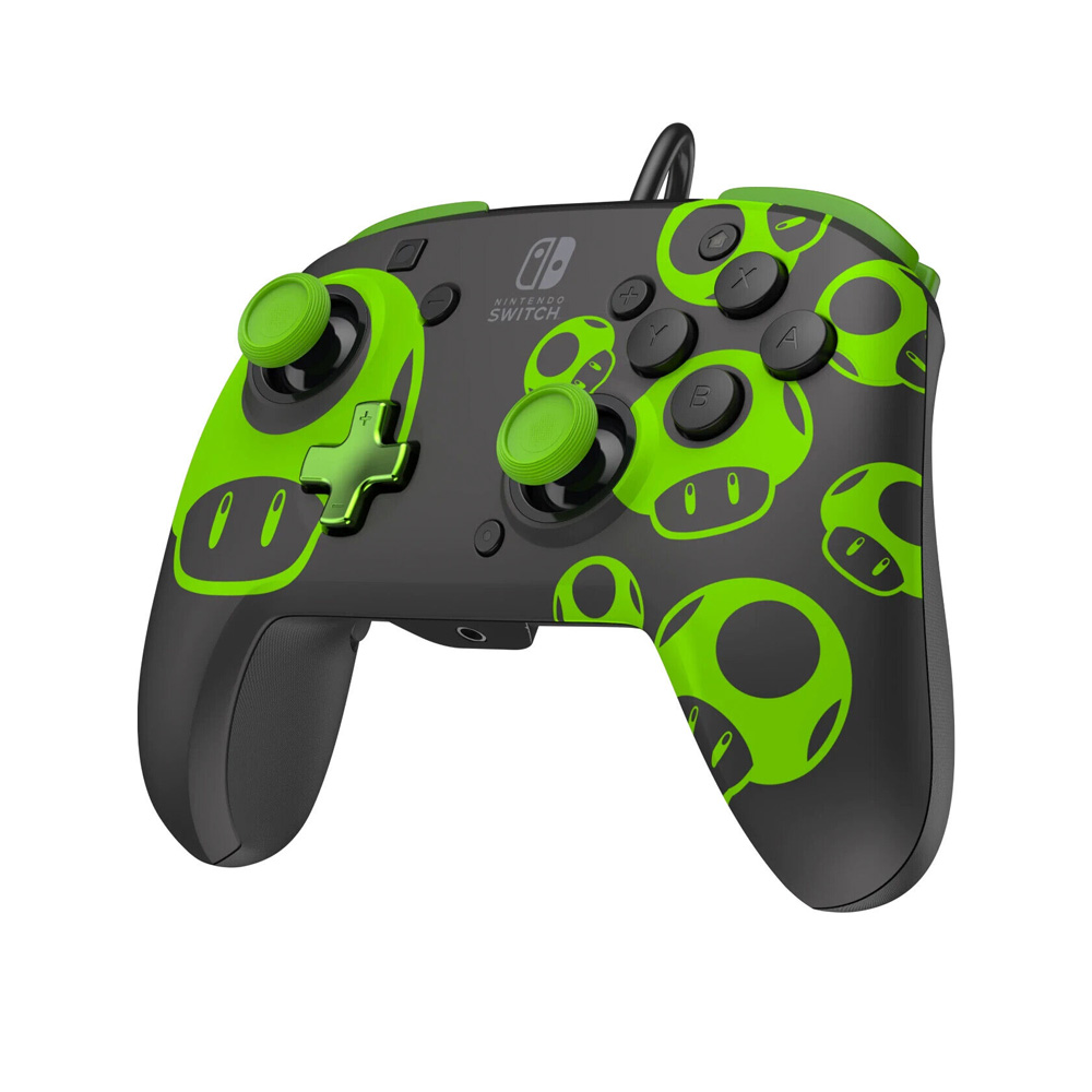 PDP Nintendo Switch Wired Controller Rematch - 1UP Glow in the Dark
