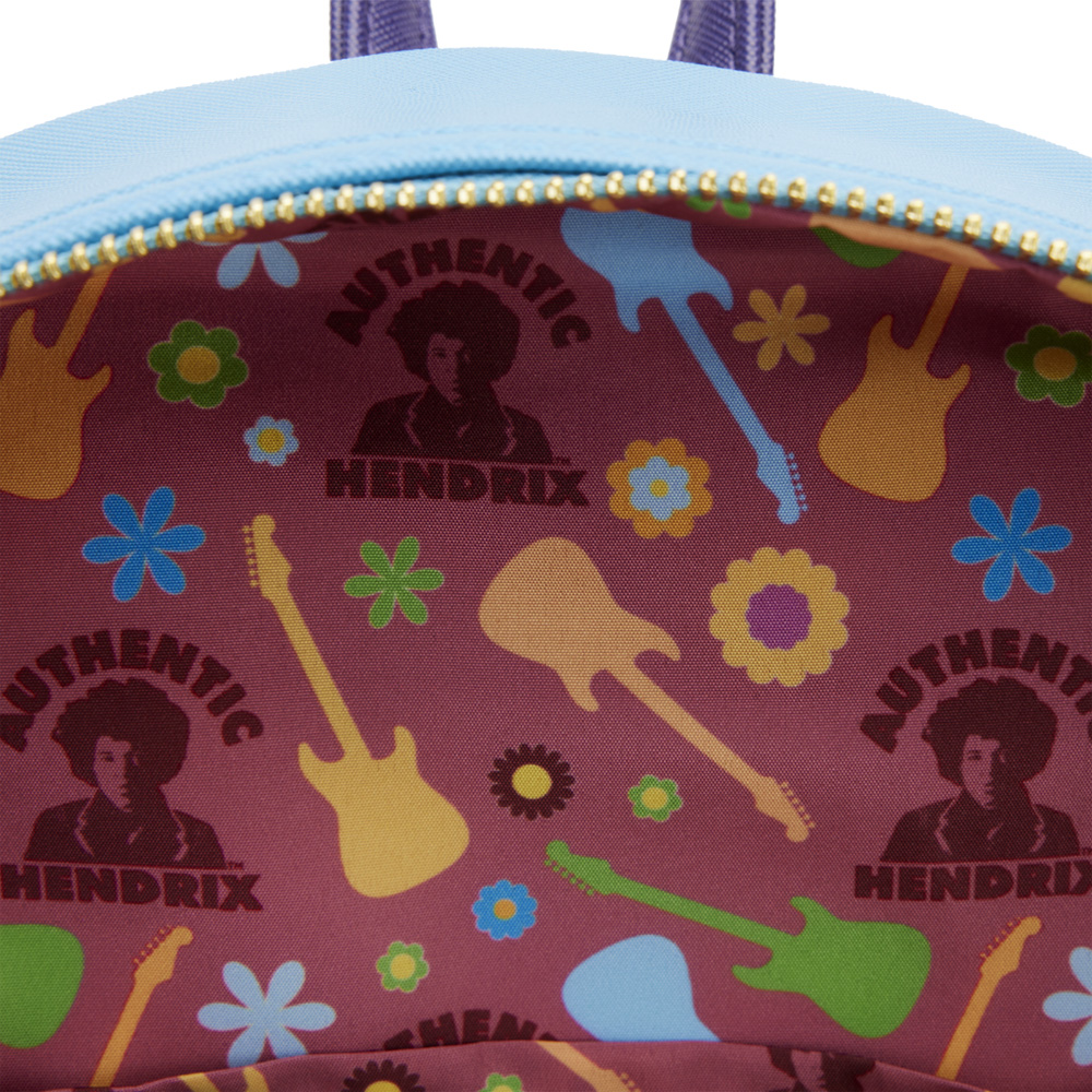 Loungefly Jimi Hendrix Psychodelic Landscape Zip Mini Backpack