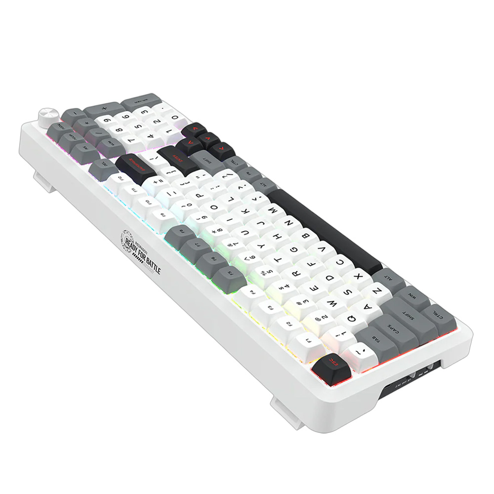 Bragi Pro K688 Wired/2.4G/BT Mechanical Keyboard White