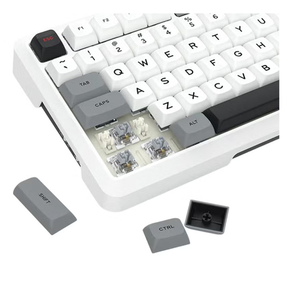 Bragi Pro K688 Wired/2.4G/BT Mechanical Keyboard White