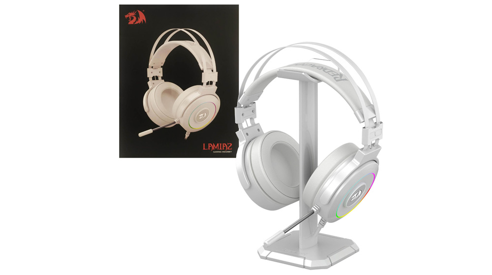 Redragon Lamia 2 H320 RGB Gaming Headset with Stand - White