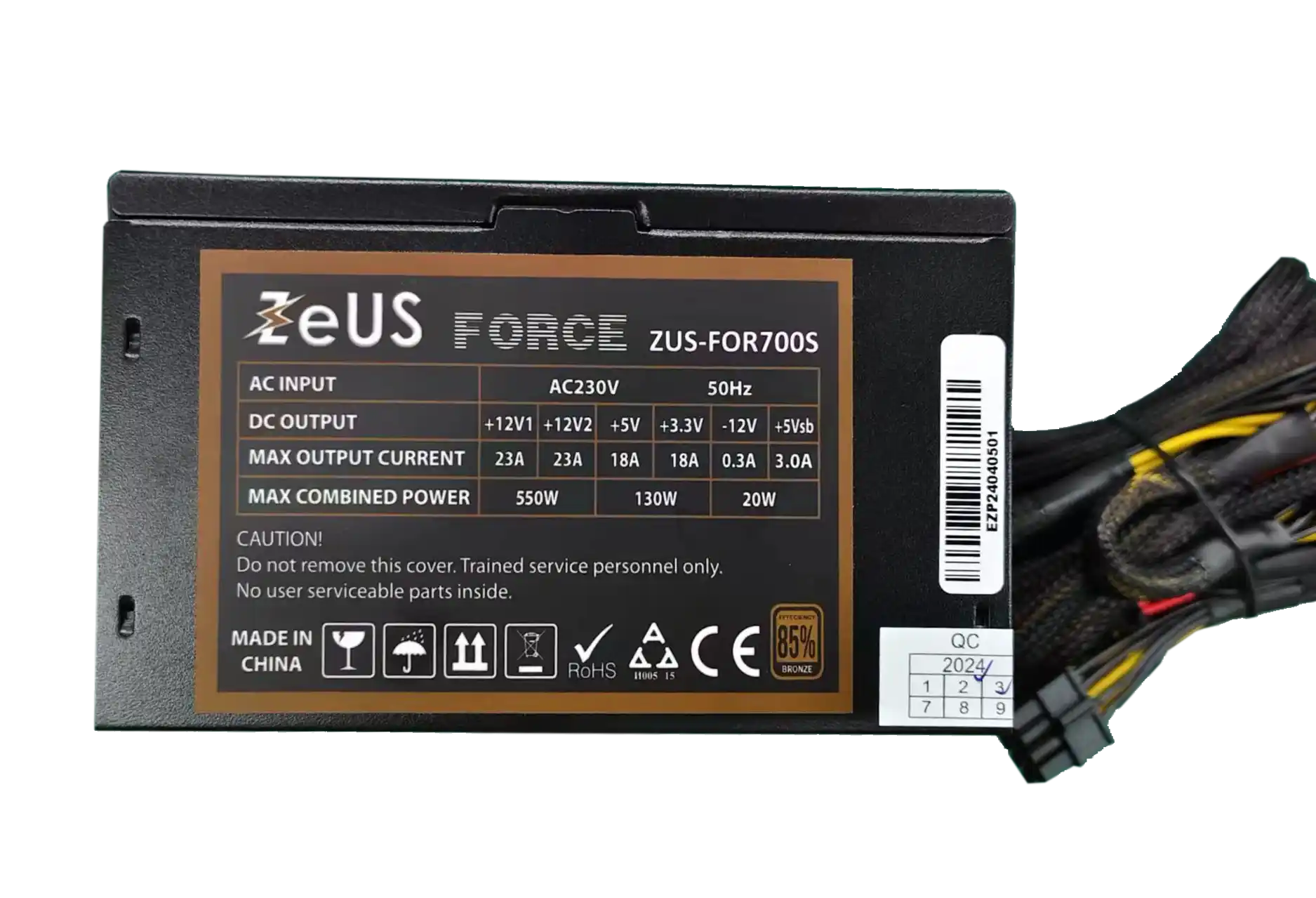 Zeus Napajanje 700W ZEUS 80 ZUS-FOR700S PLUS Bronze 12cm