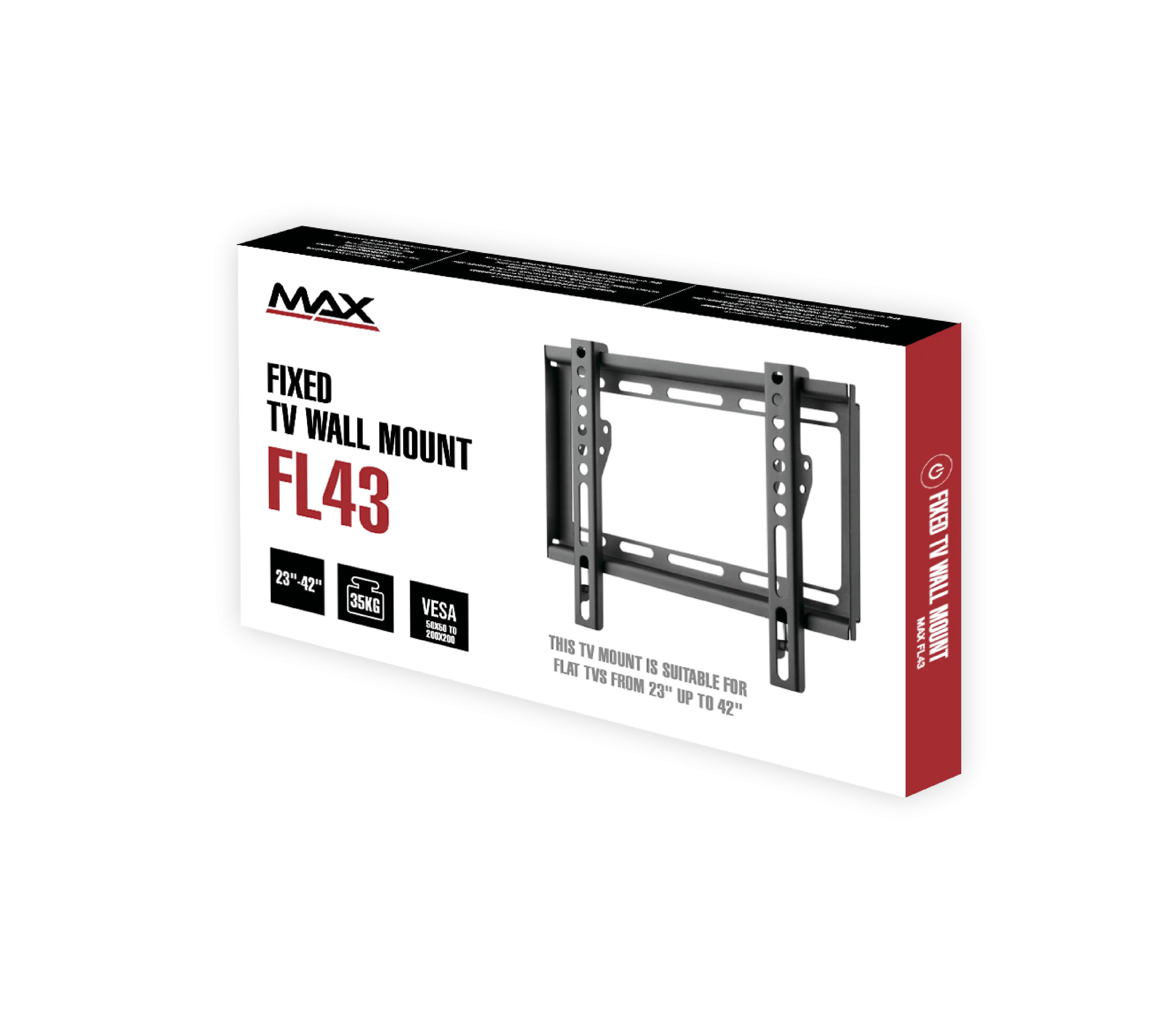 MAX Nosač za TV MAX FL43 23-43/vesa max 200x200/45kg/fiksni