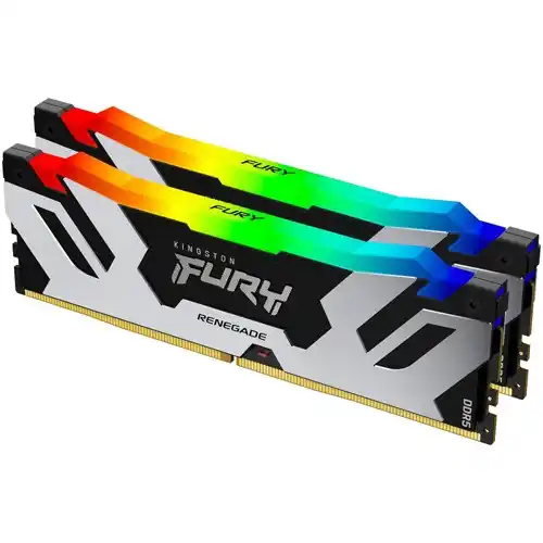 DDR5 48GB (2x24GB) 8400MT/s [FURY RENEGADE RGB], Non-ECC CUDIMM (Clocked), CL40 1.45V, 288-pin 1Rx8, Silver/Black, Memory Kit, w/Heatsink, XMP