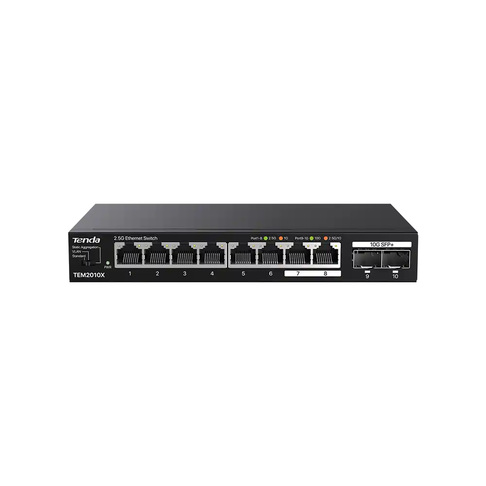 TENDA Svič 2.5Gbps 8-port Tenda TEM2010X Metal case/2x10G SFP+