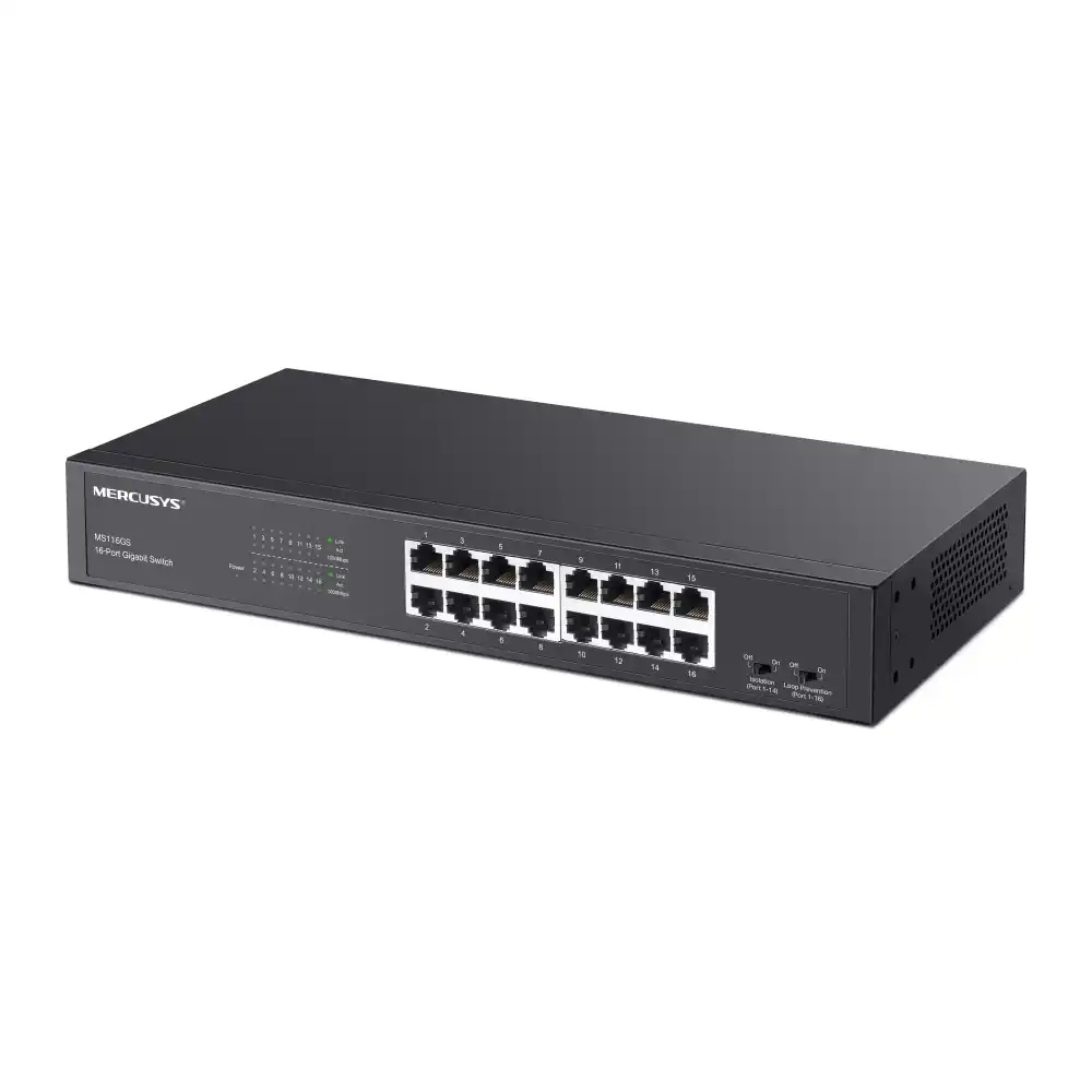 Mercusys Svič 10/100/1000 16-port Mercusys MS116GS/Rackmount
