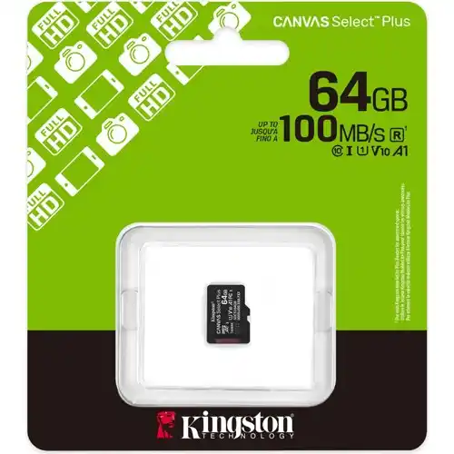 MicroSD 64GB, Canvas Select Plus, Class 10 UHS-I U1 V10 A1, Read up to 100MB/s