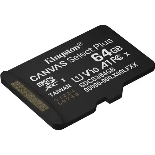 MicroSD 64GB, Canvas Select Plus, Class 10 UHS-I U1 V10 A1, Read up to 100MB/s