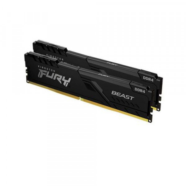DDR4 32GB (2x16GB) 3200MHz [FURY BEAST], Non-ECC UDIMM, CL16 1.35V, 288-Pin 1Rx8, Memory Kit, w/Heatsink