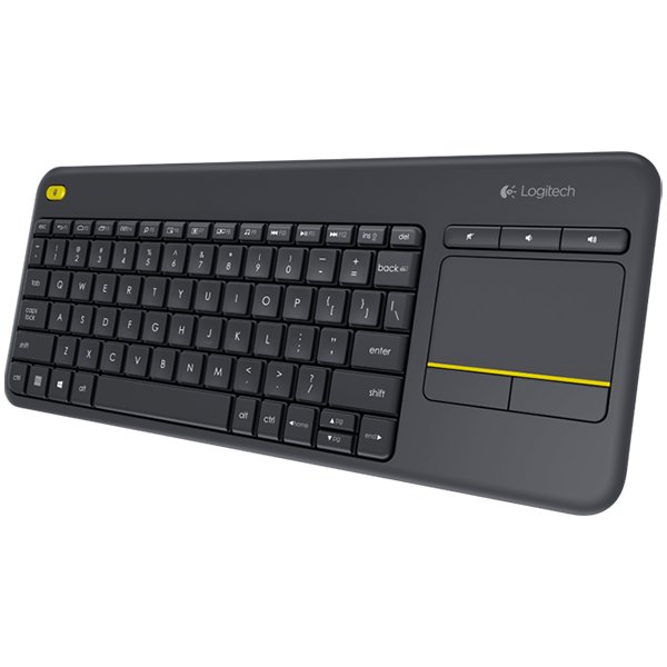 LOGITECH K400 Plus Wireless Touch Keyboard - BLACK