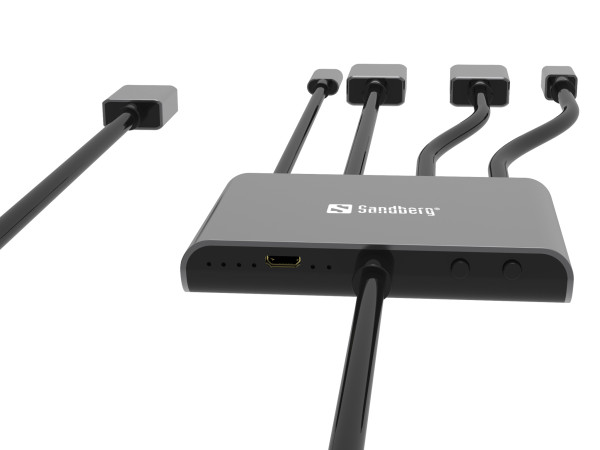 Sandberg Kabl-display HUB Sandberg All-In-One USB C/DP/m DP/HDMI - HDMI 2m 509-21