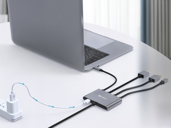 Sandberg Kabl-display HUB Sandberg All-In-One USB C/DP/m DP/HDMI - HDMI 2m 509-21