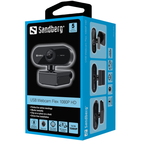 Sandberg WEB kamera Sandberg USB Webcam Flex 1080p HD 133-97