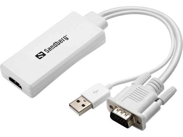 Sandberg Adapter konverter Sandberg VGA + Audio - HDMI FHD 508-78