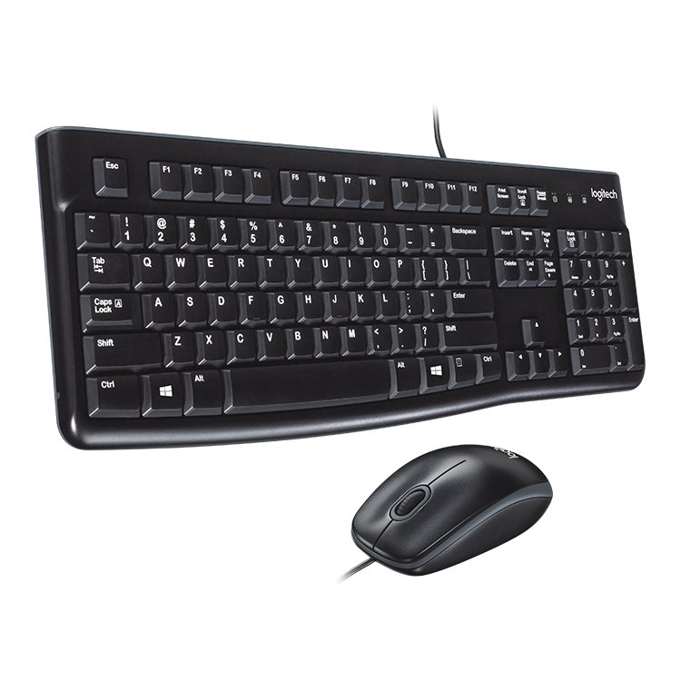 LOGITECH MK120 Corded Combo - BLACK - USB - US